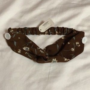 Womens Headband Maskmates Brown Floral- Great for Nurses NWT!